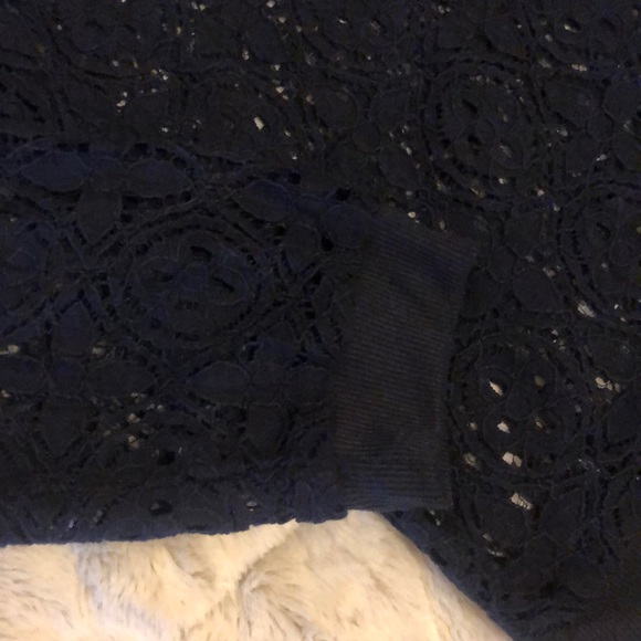 💙BLUE💙 Lightweight Lace Bomber Jacket - Picture 3 of 8